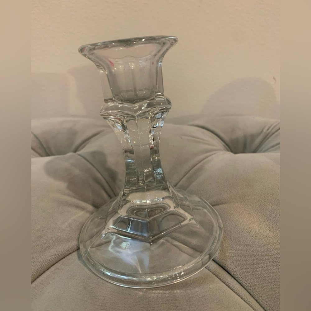 Glass candle holder